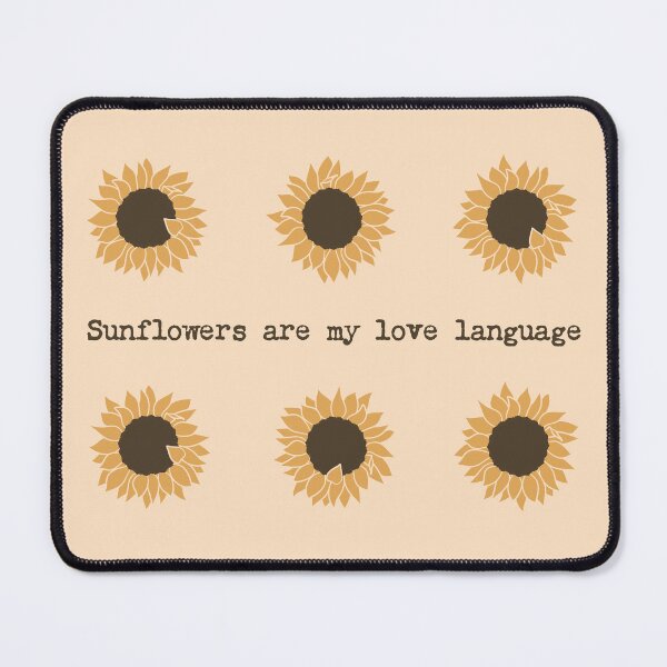 Item preview, Sunflowers are my love language/ Sunflower Fields pattern/ Sunflower art designed and sold by Blume-Corner.