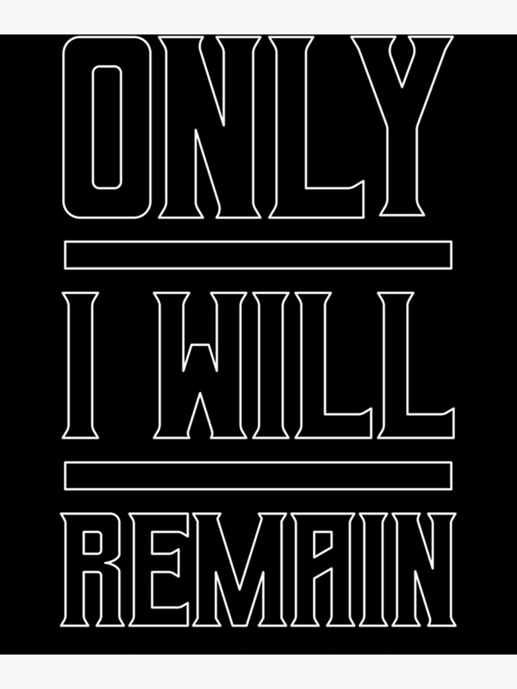 "Dune - Only I Will Remain (Black) - Classic ." Poster for Sale by calanthaaub | Redbubble