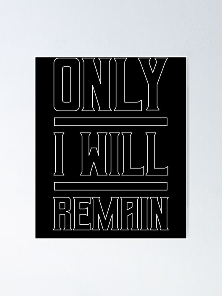 "Dune - Only I Will Remain (Black) - Classic ." Poster for Sale by calanthaaub | Redbubble