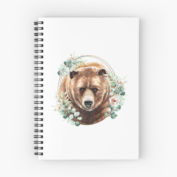 Item preview, Brown Bear in a Floral Gold Wreath Frame  designed and sold by tuanviet199.