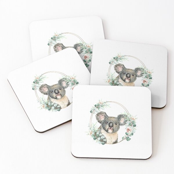 Item preview, Koala Bear in a Floral Gold Wreath Frame  designed and sold by tuanviet199.