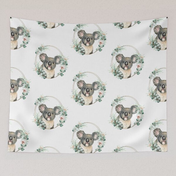 Item preview, Koala Bear in a Floral Gold Wreath Frame  designed and sold by tuanviet199.