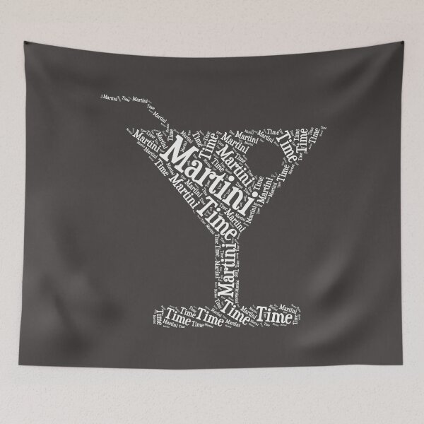 Item preview, Martini Time World Cloud Silhouette Funny Unique Happy Hour designed and sold by MarcoSarabia.