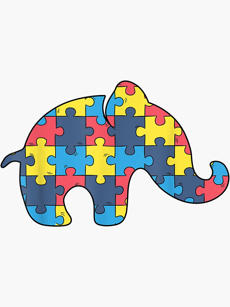 Autism Awareness Puzzle Elephant T-Shirt - Perfect 2018 Gift Autism Awareness Puzzle Elephant T-Shirt - Perfect 2018 Gift