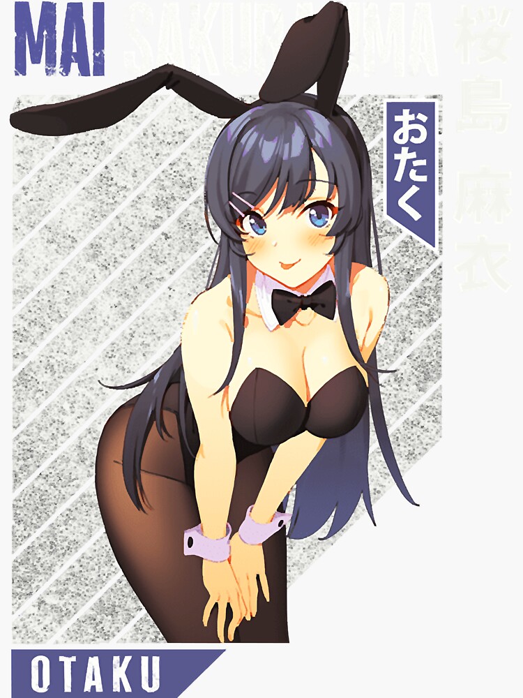 Sexy Cute Waifu Bunny Anime Girl Mai Sakurajima Sticker By MarcoSarabia Redbubble