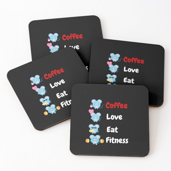 Item preview,  A mouse that loves, Coffee, eat and practices fitness designed and sold by Golden0Design.