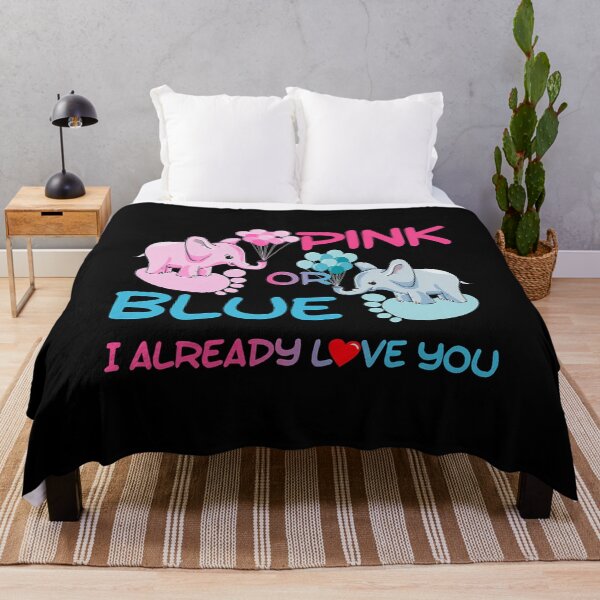 Item preview, Gender Reveal Pink Or Blue I Already Love You Party Supplies Family designed and sold by SkylerKason.