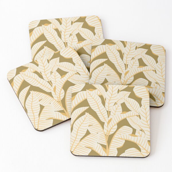 Item preview, Bold Tropical Palms in Olive Green and Golden Yellow designed and sold by Erin Kendal.