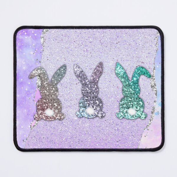Item preview, Easter Glitter Pastel Glam Bunnies On Watercolor Lavender designed and sold by ChicoryJunction.