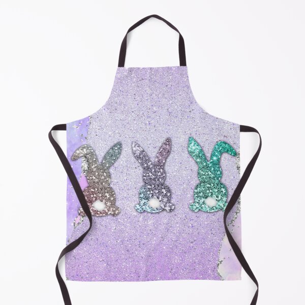 Item preview, Easter Glitter Pastel Glam Bunnies On Watercolor Lavender designed and sold by ChicoryJunction.