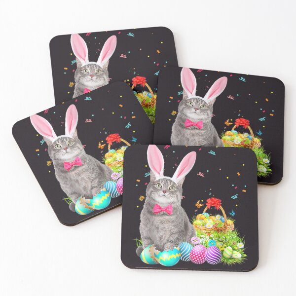 Item preview, Happy Easter Cute Bunny Cat Eggs Basket Men Women Funny designed and sold by RobertVandivier.