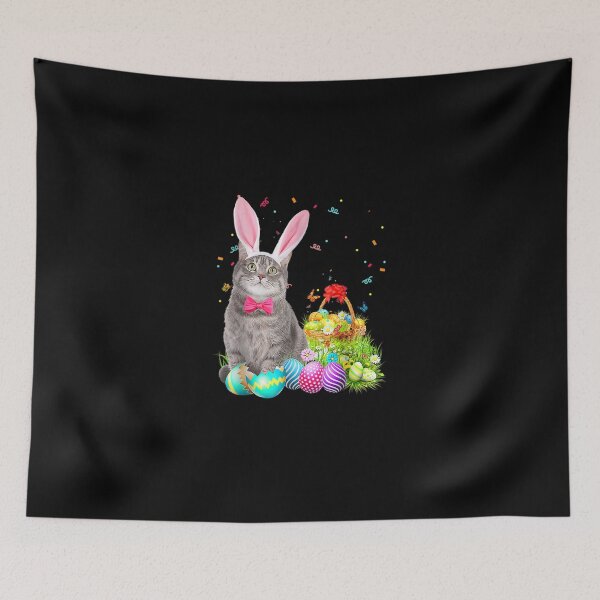 Item preview, Happy Easter Cute Bunny Cat Eggs Basket Men Women Funny designed and sold by RobertVandivier.