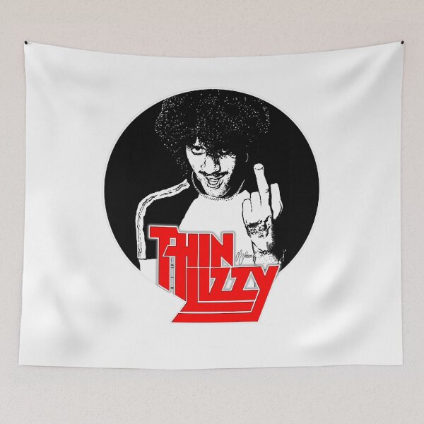 Artikelvorschau, Musik Retro Thin Lizzy Phil Lynott Logo Stift und Tinte Bild Unisex Classic Retro entworfen und verkauft von Schiller2003.