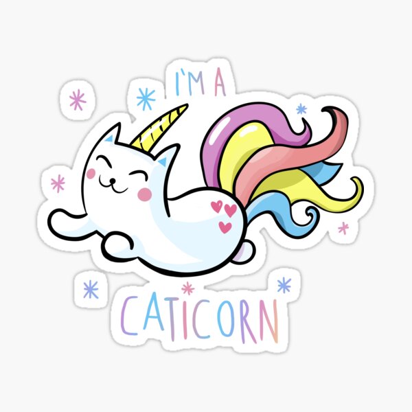 Caticorn Stickers | Redbubble