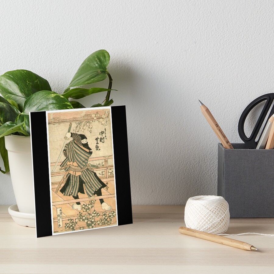 "Ancient Japanese Woodblock Ninja Ninjutsu Shinobi Ninja" Art Board