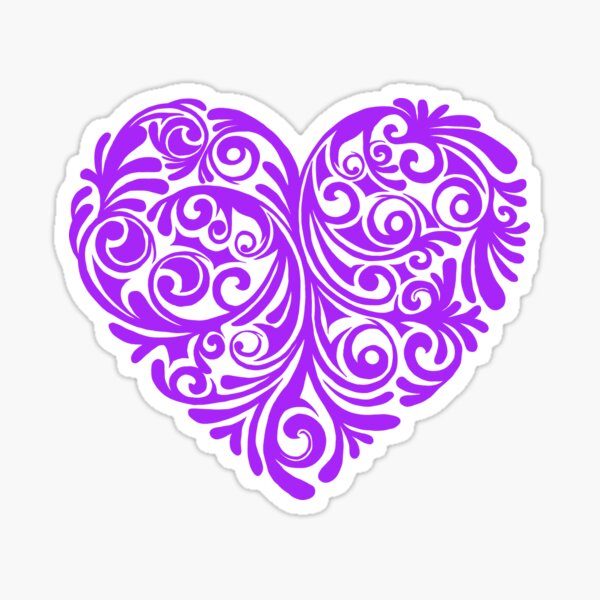 Valentines Day Clipart-red heart sticker with dotted accents on a