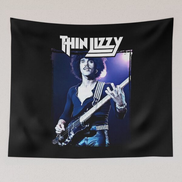 Artikelvorschau, Lustiges Geschenk dünnes Lizzy Phil Lynott Scribble Tee entworfen und verkauft von Schiller2003.