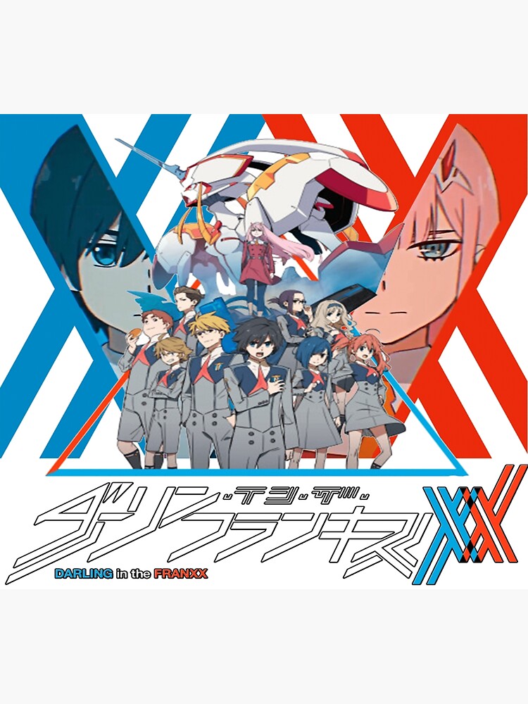 "Darling in the Franxx Anime Logo Poster" Sticker by derekswing1