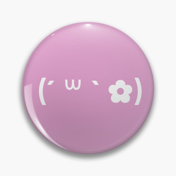Item preview, Cute kaomoji with a flower white with a purple background designed and sold by Soft-Maiot.