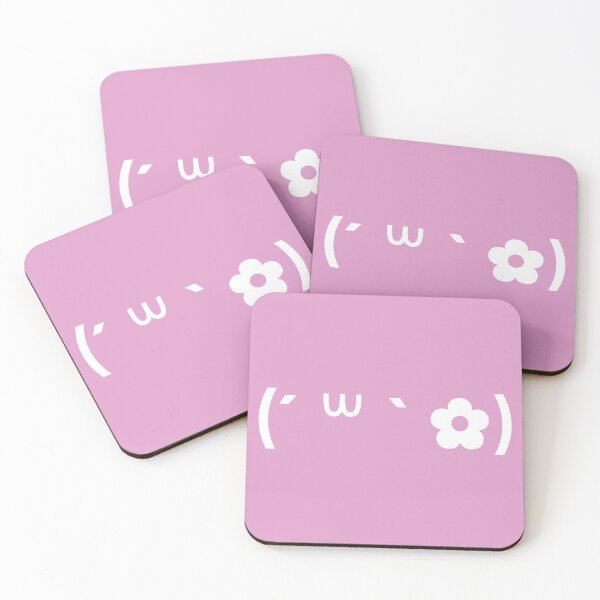 Item preview, Cute kaomoji with a flower white with a purple background designed and sold by Soft-Maiot.