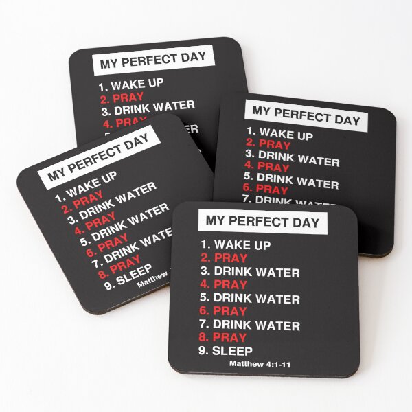 Item preview, My Perfect Day Pray Drink Water 40 Days designed and sold by ChozenOne562.