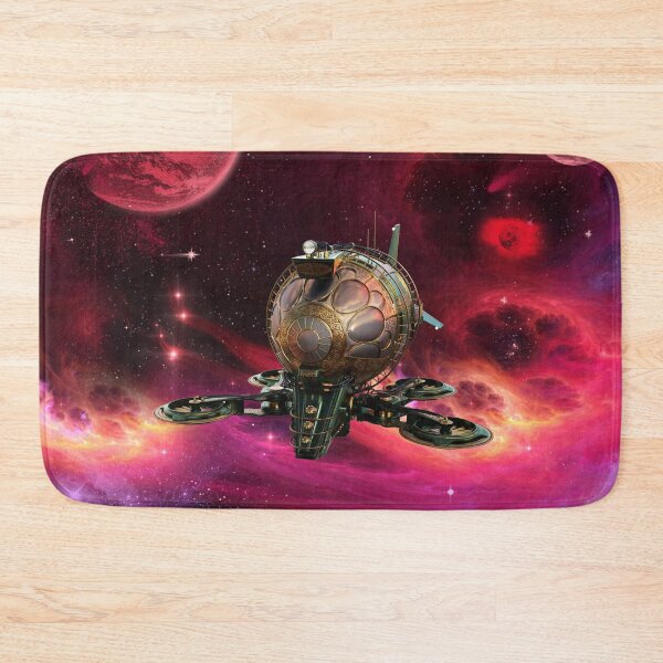 Item preview, Universe with moon and fantasy ship designed and sold by nicky2342.