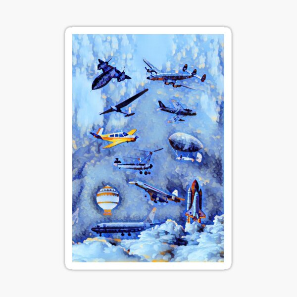 Item preview, Blue Skies & airships designed and sold by PlaneNsimple.