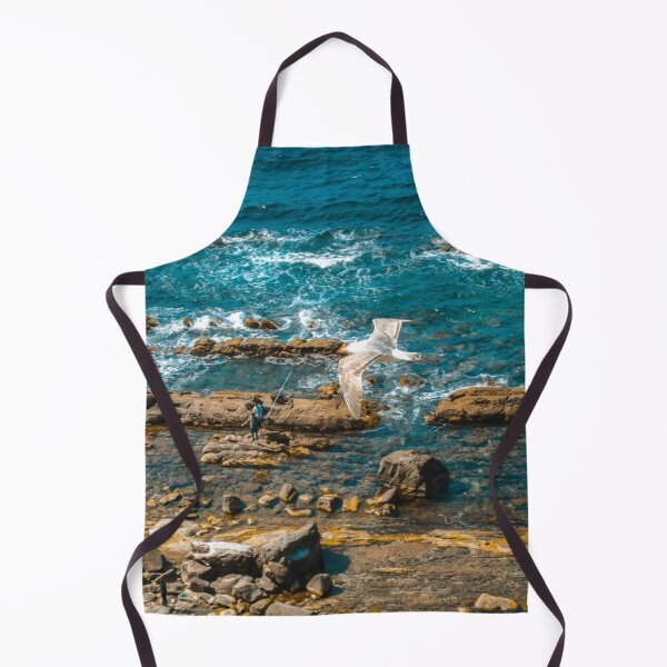 Item preview, Pigeon above Blue Rocky Ocean Water designed and sold by anisbbmbrush.