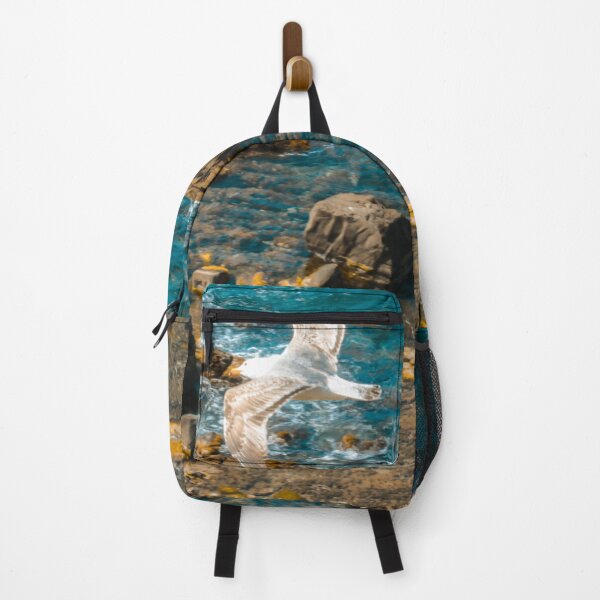 Item preview, Pigeon above Blue Rocky Ocean Water designed and sold by anisbbmbrush.