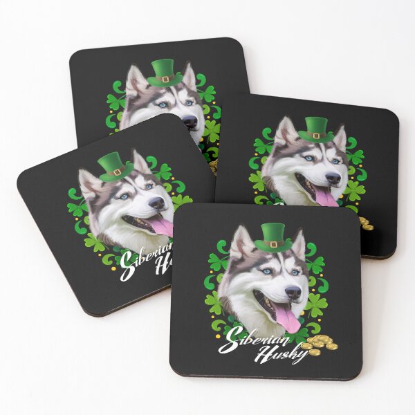 Item preview, St Patrick's Day Irish Saint Patrick Shamrock Husky Fun Dog designed and sold by Barnissim.
