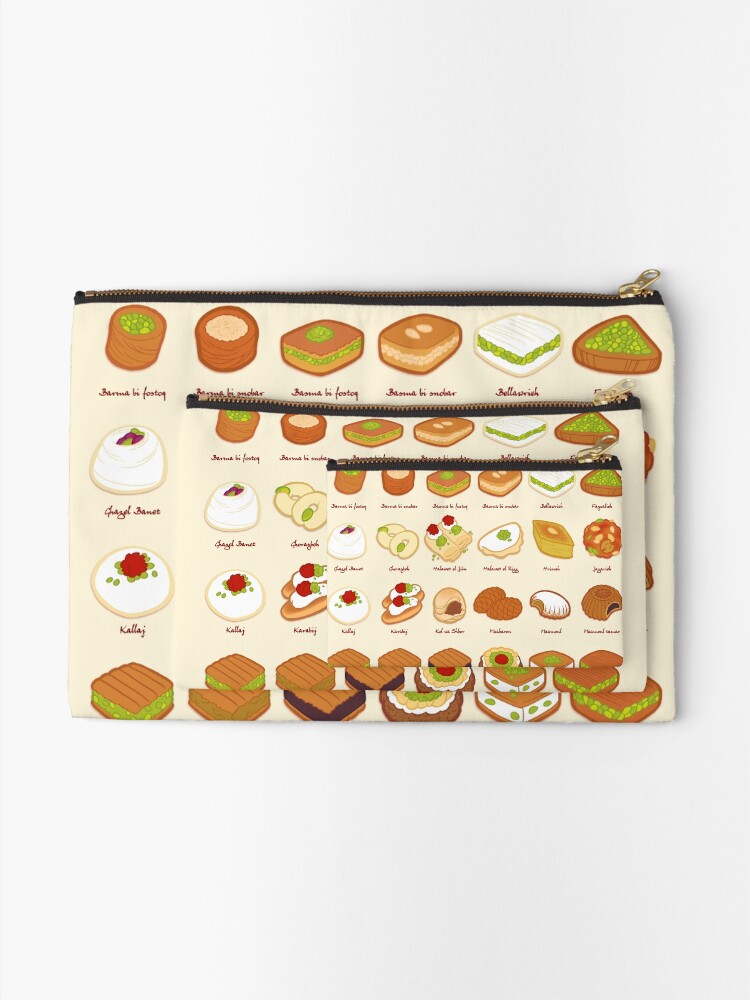 Alternate view of Baklawa & Halawa Zipper Pouch