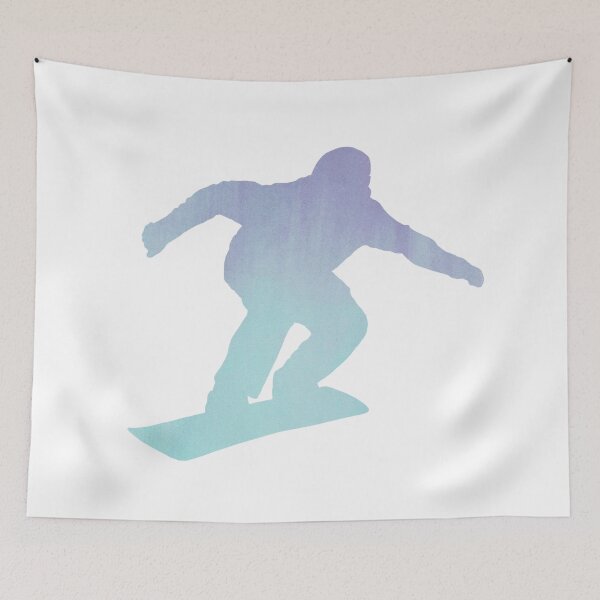 Item preview, Blue Snowboarder Silhouette designed and sold by MoonLitFox.