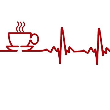 Artwork thumbnail, Morning Coffee Heartbeat EKG by TheShirtYurt
