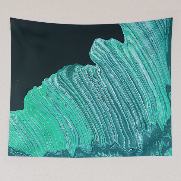 Item preview, Green Coastal Boho Abstract Pattern	 designed and sold by LusDigiArt.