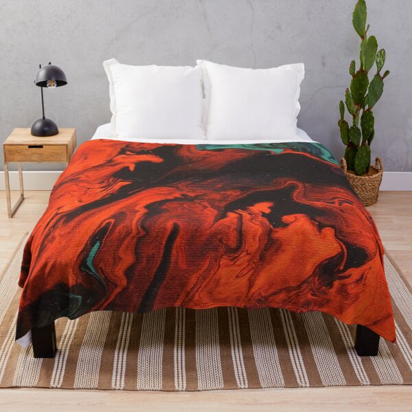 Item preview, Burnt Red Flowy Acrylic Artwork	 designed and sold by LusDigiArt.