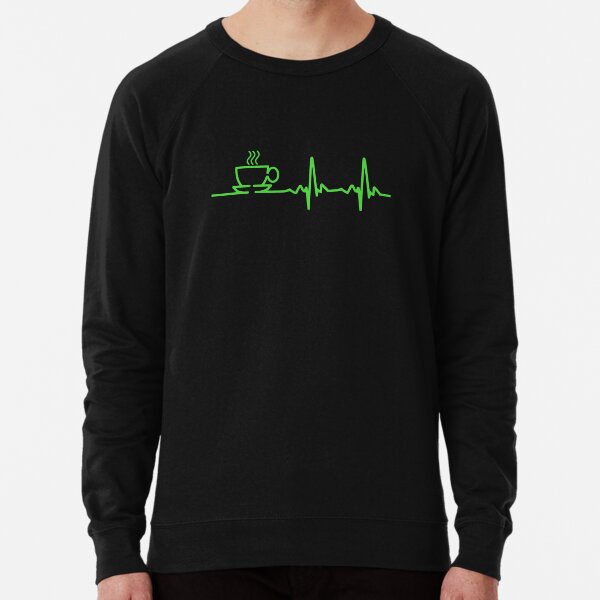 Morning Coffee Heartbeat EKG Lightweight Sweatshirt