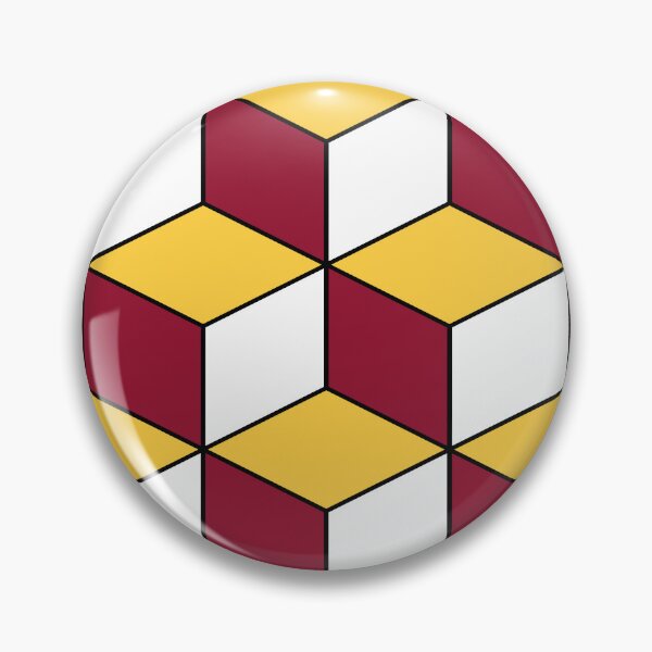 Item preview, Burgundy and Gold Isometric Cubes Optical Illusion Pattern designed and sold by SeaChangeDesign.