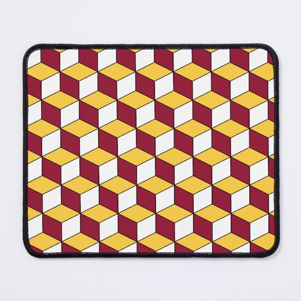 Item preview, Burgundy and Gold Isometric Cubes Optical Illusion Pattern designed and sold by SeaChangeDesign.