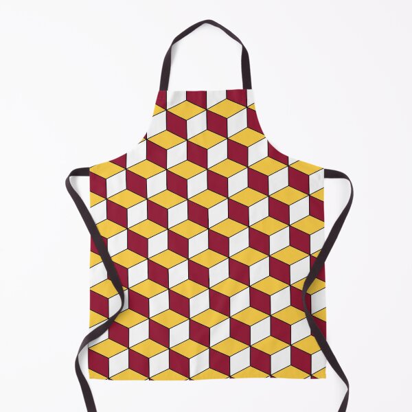 Item preview, Burgundy and Gold Isometric Cubes Optical Illusion Pattern designed and sold by SeaChangeDesign.