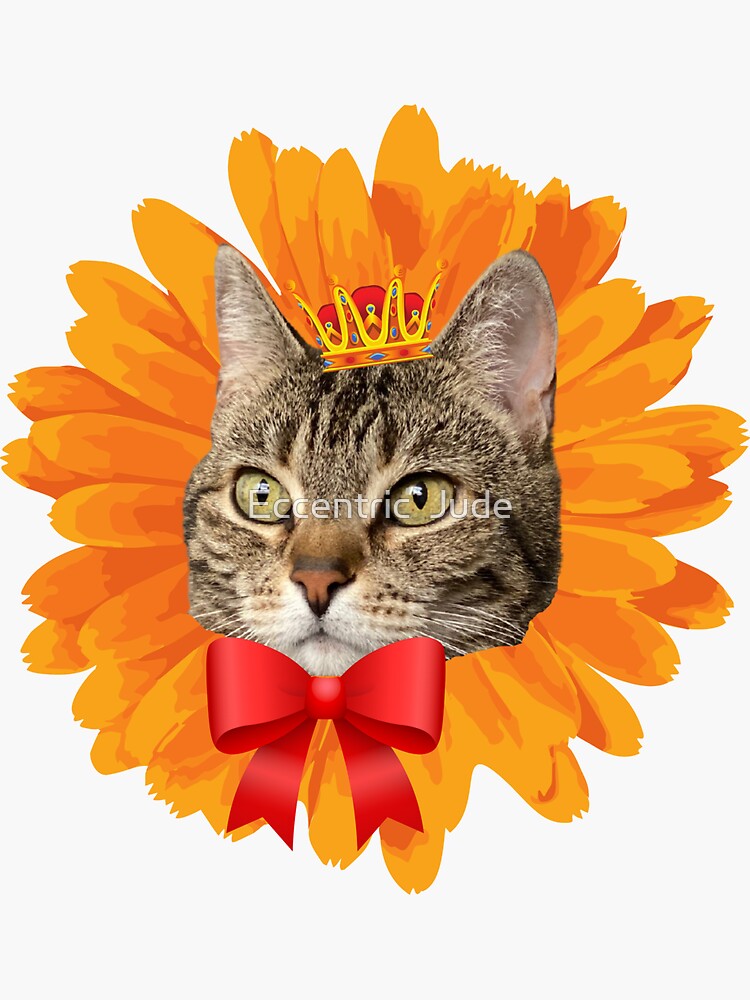 Thumbnail 3 of 3, Sticker, Diva Cat designed and sold by Eccentric Jude.