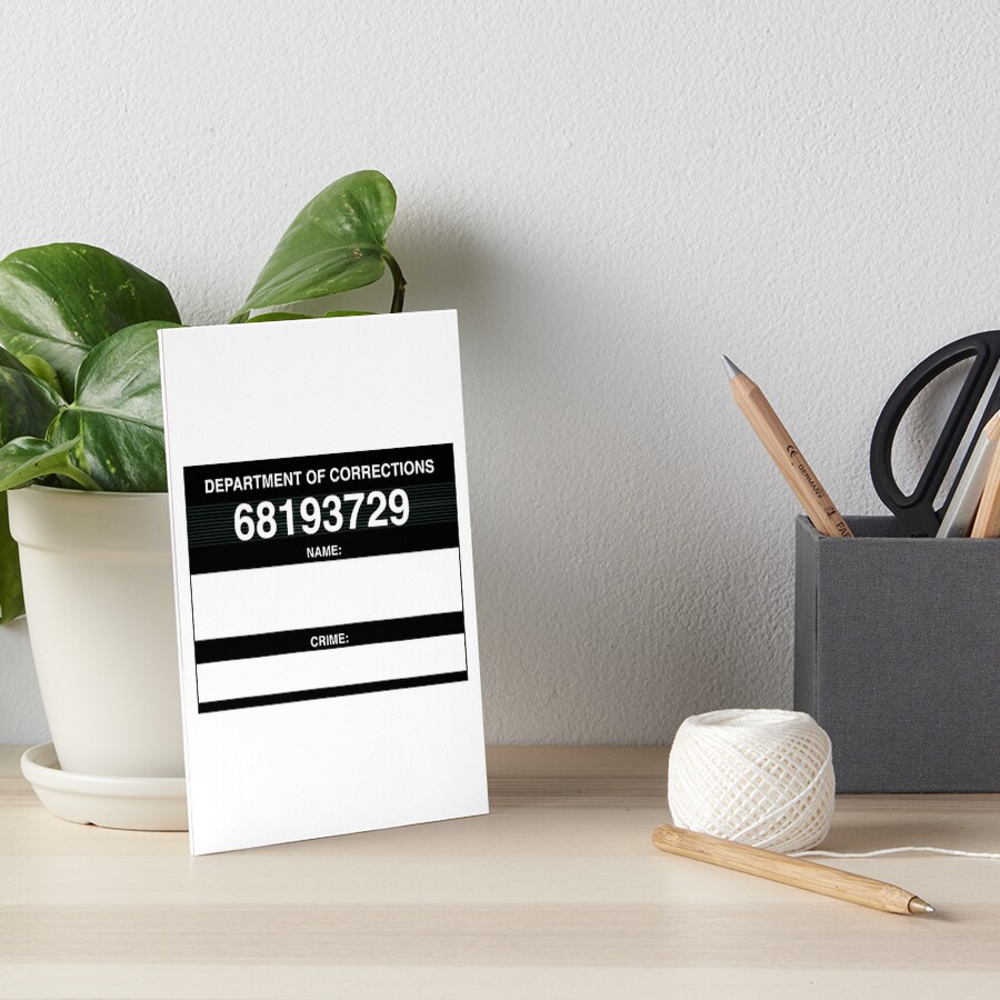 Mugshot Board CUSTOMIZABLE!  | Sticker