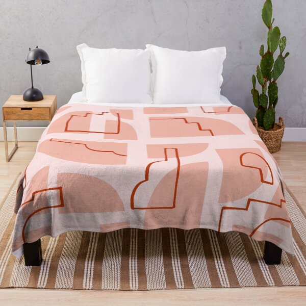 Item preview, Mid Century Modern Abstract - Pink, Peach & Rust designed and sold by PeachyLitchi.