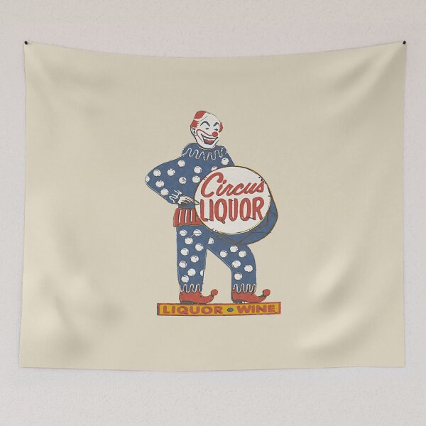 Item preview, Circus Liquor Halftone Clown Sign designed and sold by Barcocha34.