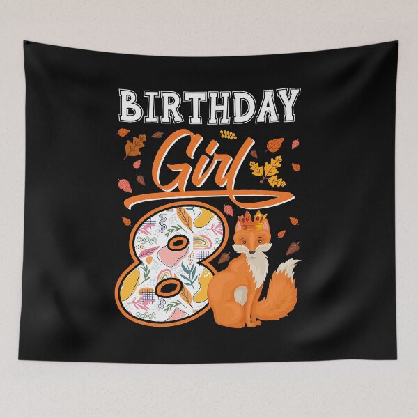 Item preview, 8th Birthday Girl Fox Lover 8 Year Old Birthday Fox Zoo Wolf designed and sold by PerkinsAarav.
