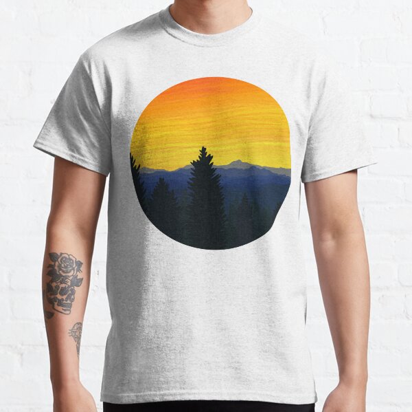 Arizona Mogollon Rim Sunset Illustration Classic T-Shirt