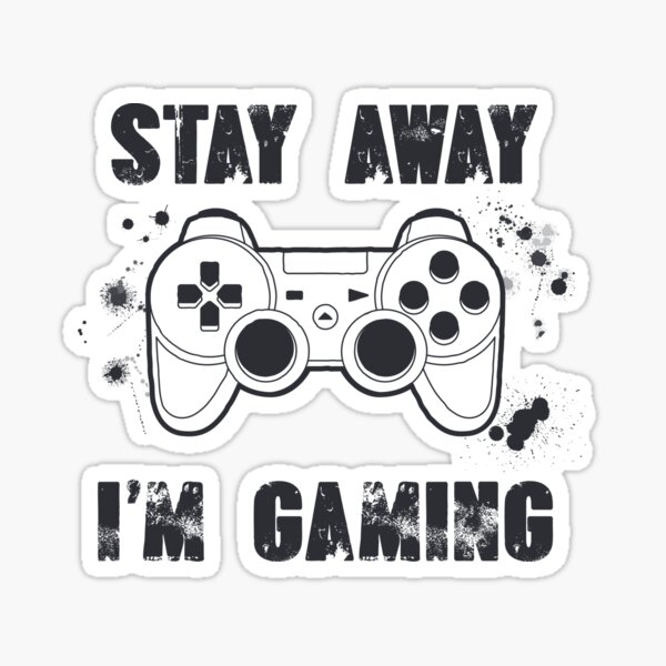 Vista previa del artículo con la obra «Stay Away I'm Gaming Design para todas las personas que aman los videojuegos», diseñado y vendido por Goliardika-Shop.