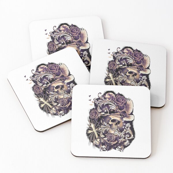 Item preview, SKULL with Dove Cross Flowers Religious Tattoo Art  designed and sold by nhtoan199.