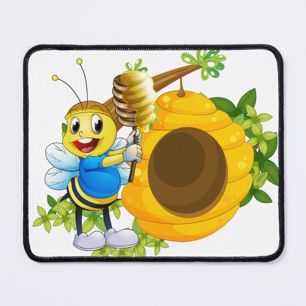 Item preview, A beehive on a tree branch with adorable bee holding honey designed and sold by Fanatic Nerd.