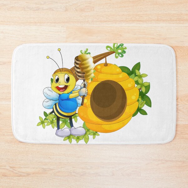 Item preview, A beehive on a tree branch with adorable bee holding honey designed and sold by Fanatic Nerd.