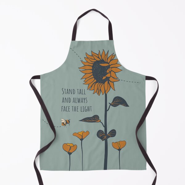 Item preview, Stand Tall, Face the Light / Hand-drawn sunflower & bumble bee designed and sold by Blume-Corner.